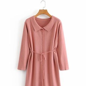 Long sleeve knitted dress